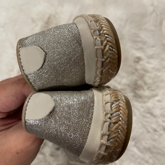 NEW Rag & Bone Georgie Metallic leather Espadrille - Picture 5 of 9